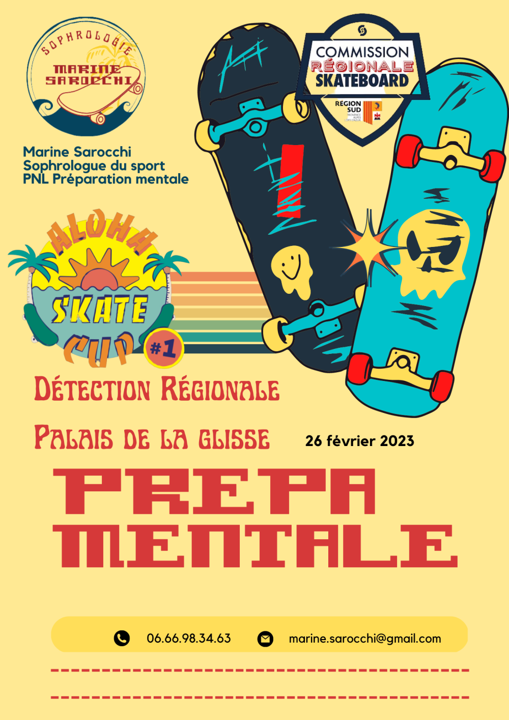Yellow Retro Skateboard Event Flyer-2