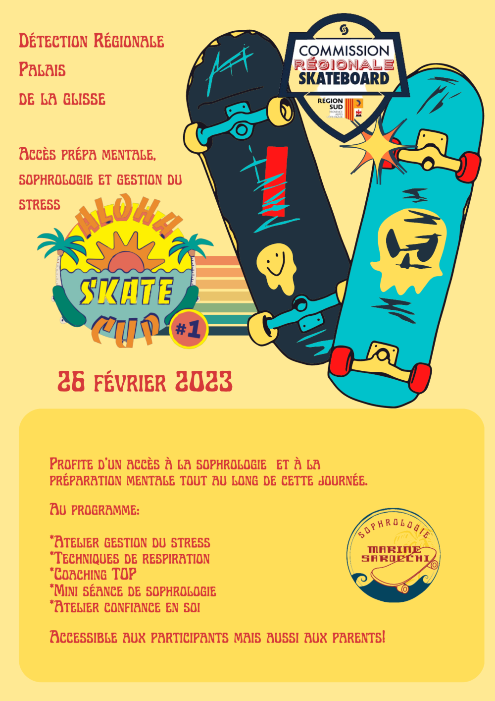 Yellow Retro Skateboard Event Flyer-3